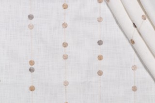 TFA Friendly Colors Embroidered Drapery Fabric in Natural