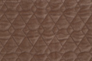 Valdese Weavers Argyle Quilted Velvet Upholstery Fabric in Toffee