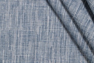 Valdese Weavers Pretty Much Woven Crypton Home Finish Chenille Upholstery Fabric in Chambray
