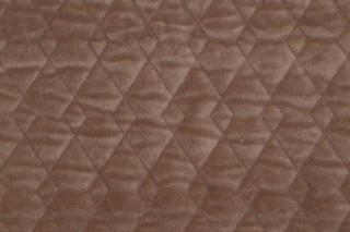 Valdese Weavers Argyle Quilted Velvet Upholstery Fabric in Toffee