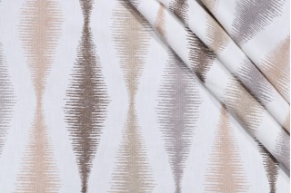 Miramont Embroidered Drapery Fabric in Champagne