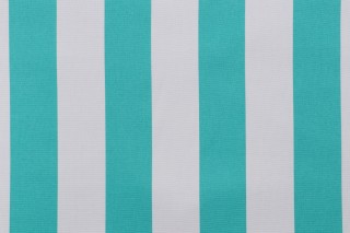 Bryant Fabrics Awning Stripe Large Printed Polyester Outdoor Fabric in Seaglass