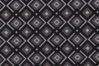 Diamonds Tapestry Upholstery Fabric in Black 