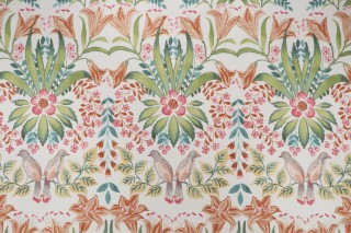 P Kaufmann Lilium Printed Linen Blend Drapery Fabric in Multi
