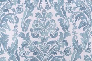 Lacefield Coribel Printed Cotton Blend Drapery Fabric in Bluestone
