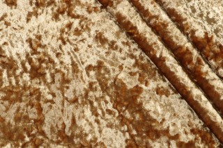 Crush Velvet Upholstery Fabric in Gold