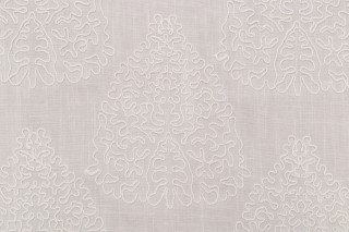 Kaelen Embroidered Drapery Fabric in Ivory
