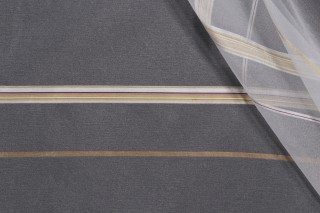 Scalamandre Limon Sheer Drapery Fabric in White Lime