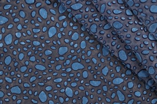 Scalamandre Rain Dance Sheer Drapery Fabric in Blue 