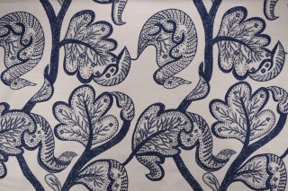 Hinson & Co Russell Printed Linen Drapery Fabric for Scalamandre 