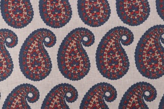 P Kaufmann Priya Printed Cotton Blend Drapery Fabric in Americana 