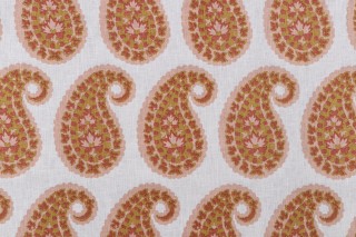 P Kaufmann Priya Printed Cotton Blend Drapery Fabric in Blush 