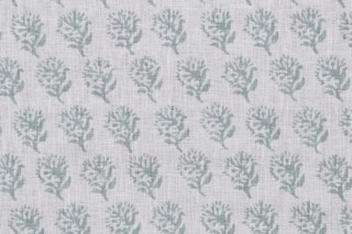 P Kaufmann Laila Printed Cotton Blend Drapery Fabric in Sky 