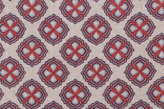 P Kaufmann Dori Printed Cotton Blend Drapery Fabric in Americana 