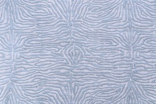 P Kaufmann Zebra Faux Bois Printed Cotton Blend Drapery Fabric in Sky 