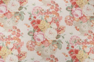 P Kaufmann Beaumont Vase Printed Linen Blend Drapery Fabric in Multi 