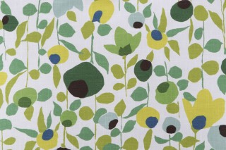 P Kaufmann Summer Vale Printed Cotton Drapery Fabric in Grassland 