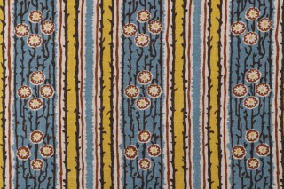 P Kaufmann Leonard Blooms Printed Cotton Drapery Fabric in Azure 