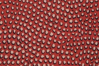 P Kaufmann Bespotted Printed Cotton Drapery Fabric in Terracotta 