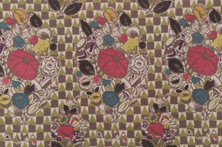 P Kaufmann Keynes Blooms Printed Linen Blend Drapery Fabric in Sage 