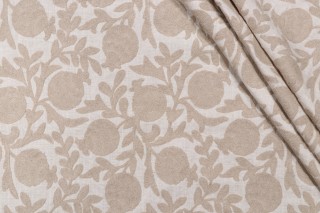 P Kaufmann Chloe Crewel Embroidered Drapery Fabric in Linen 