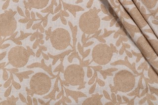 P Kaufmann Chloe Crewel Embroidered Drapery Fabric in Flax 
