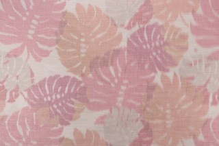 P Kaufmann Island Palm Woven Upholstery Fabric in Hibiscus 