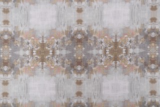 Hamilton Lakeside Printed Cotton Drapery Fabric in Stone 