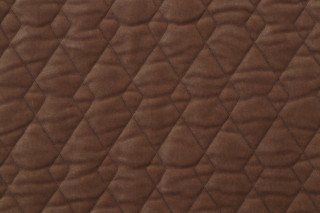 Valdese Weavers Argyle Quilted Velvet Upholstery Fabric in Toffee