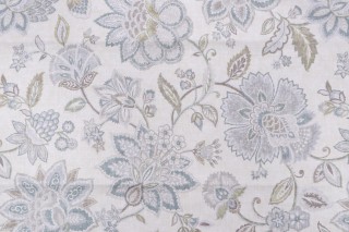 Belle Maison Waimea Printed Cotton Drapery Fabric in Beach Glass