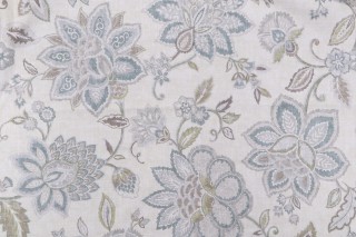 Belle Maison Waimea Printed Cotton Drapery Fabric in Beach Glass