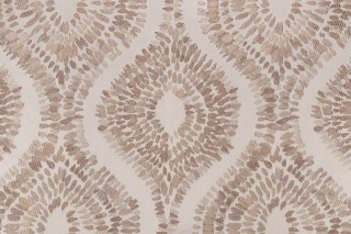 Sun Pillar Damask Upholstery Fabric in Sand