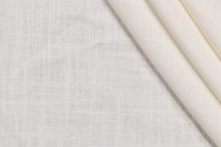 Covington Linden Linen Blend Drapery Fabric in Antique White