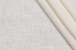 Covington Linden Linen Blend Drapery Fabric in Antique White