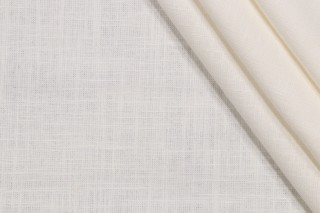Covington Linden Linen Blend Drapery Fabric in Antique White