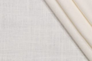 Covington Linden Linen Blend Drapery Fabric in Antique White