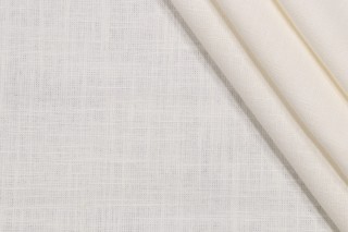 1 Yard Covington Linden Linen Blend Drapery Fabric in Antique White