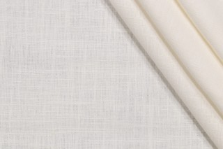 Covington Linden Linen Blend Drapery Fabric in Antique White