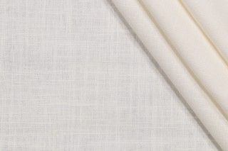 1 Yard Covington Linden Linen Blend Drapery Fabric in Antique White