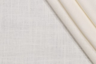 1 Yard Covington Linden Linen Blend Drapery Fabric in Antique White