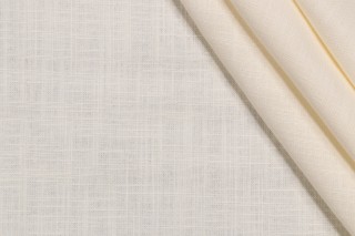 Covington Linden Linen Blend Drapery Fabric in Antique White