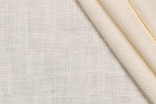 Covington Linden Linen Blend Drapery Fabric in Antique White