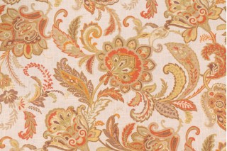 Mill Creek Maylie Printed Linen Blend Drapery Fabric in Opal