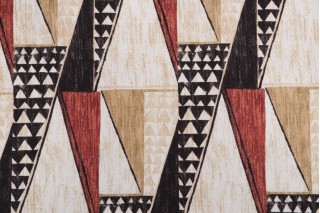 Kaufmann Mekambo Printed Cotton Drapery Fabric in Cayenne