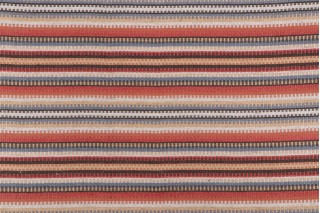 Brewer Stripe Woven Upholstery Fabric in Sunset
