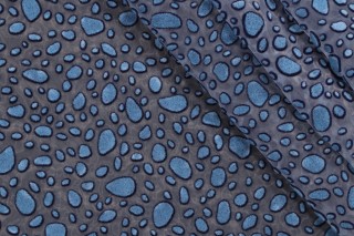 Scalamandre Rain Dance Sheer Drapery Fabric in Blue 