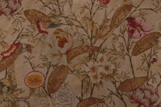 Scalamandre Hanbury Sheer Printed Drapery Fabric in Sabbia Corallo