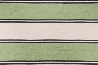 Stripe Woven Decorator Fabric in Leaf