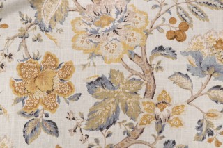 Kaufmann Burnett Printed Linen Blend Drapery Fabric in Mist