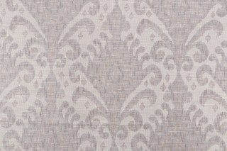 Byers Damask Upholstery Fabric in Platinum